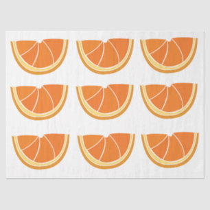 Papier Mousseline Tranches de fruits orange