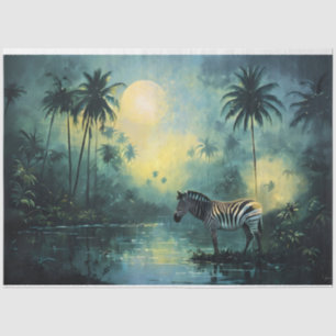 Papier Mousseline Tranquil Tropical Landscape with Zibra