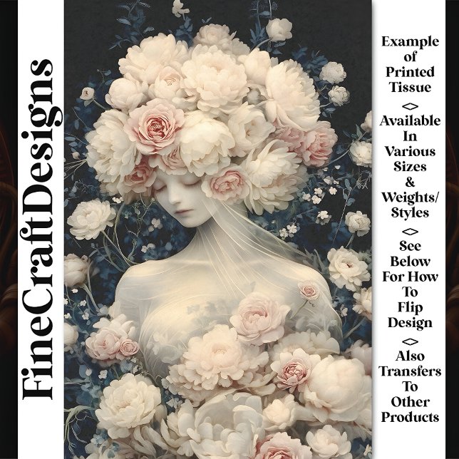 Papier Mousseline Translucide Fleurs Pastel Girl Translucide AG2 Déc (Créateur téléchargé)