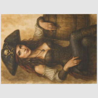 Papier Mousseline Treasurebound – Gothic Pirate Pin-Up Fantasy Decou