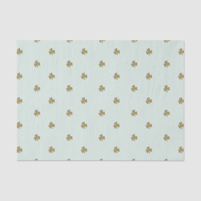 Papier Mousseline Trèfle à quatre feuilles, Chanceux en amour, Paill (Recto)