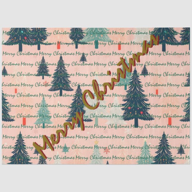 Papier Mousseline Trendy Christmas Luxury Christmas Trees (Recto)
