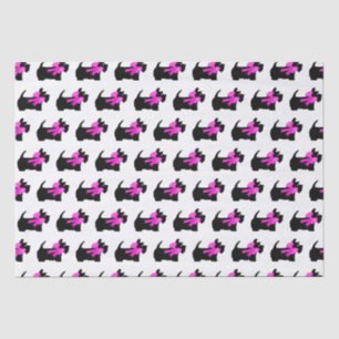 Papier Mousseline Trendy mignon noir écossais Terrier chien Noël