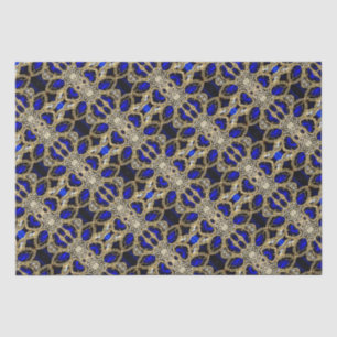 Papier Mousseline Trendy Stylish Turquoise Or Silver Sapphire Bleu