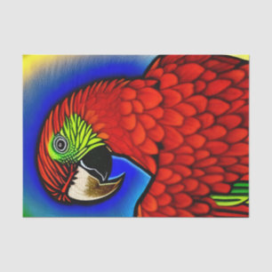 Papier Mousseline Trésor Tropical : Abstraite oeuvre de perroquet dy