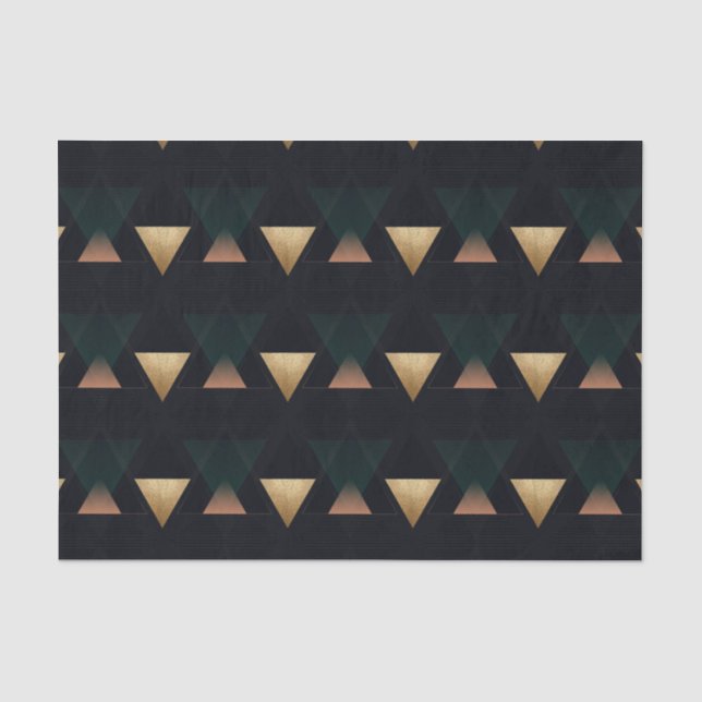Papier Mousseline Triangles géométriques Art Déco (Recto)