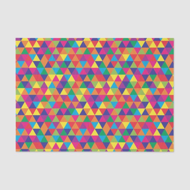 Papier Mousseline Triangles profonds - Motif Abstrait moderne (Recto)