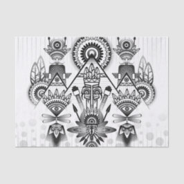 Papier Mousseline Tribal autochtone Abstrait