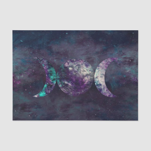 Papier Mousseline Triple Moon Goddess Luna Universe Party Packaging (Recto)