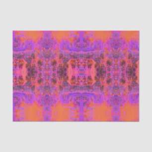 Papier Mousseline Trippy Magenta et Orange Jardin impressionniste