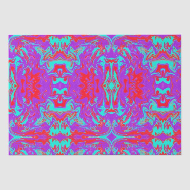 Papier Mousseline Trippy Moderne Liquid Pop Art Candy Lovin Wrapper (Recto)