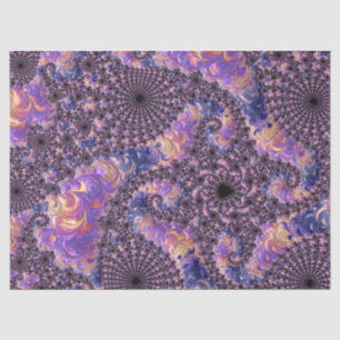 Papier Mousseline Trippy Super Boho Colorful Jewel Tone Fractal Art