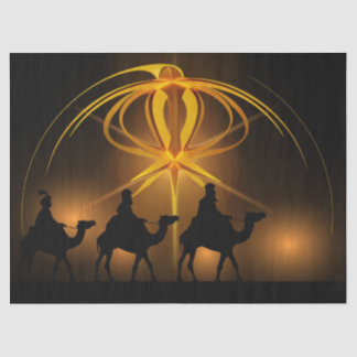 Papier Mousseline Trois Sages sous l'étoile de Noël