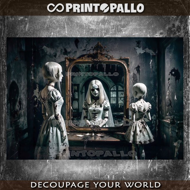 Papier Mousseline Trois soeurs. Fantôme dans le miroir (Créateur téléchargé)