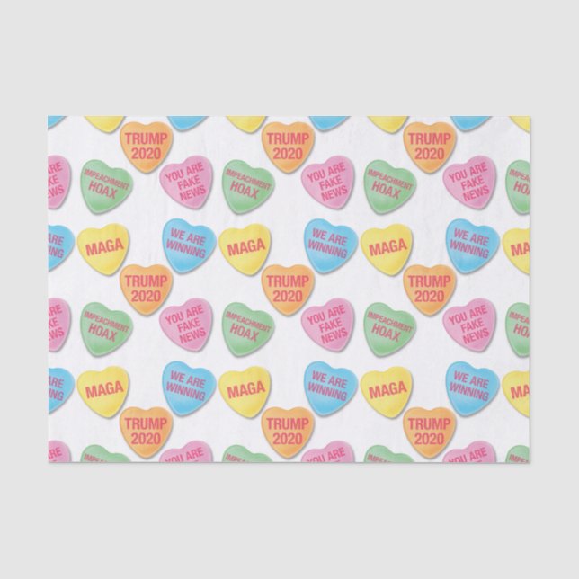 Papier Mousseline Trumpisms Coeurs de bonbons (Recto)