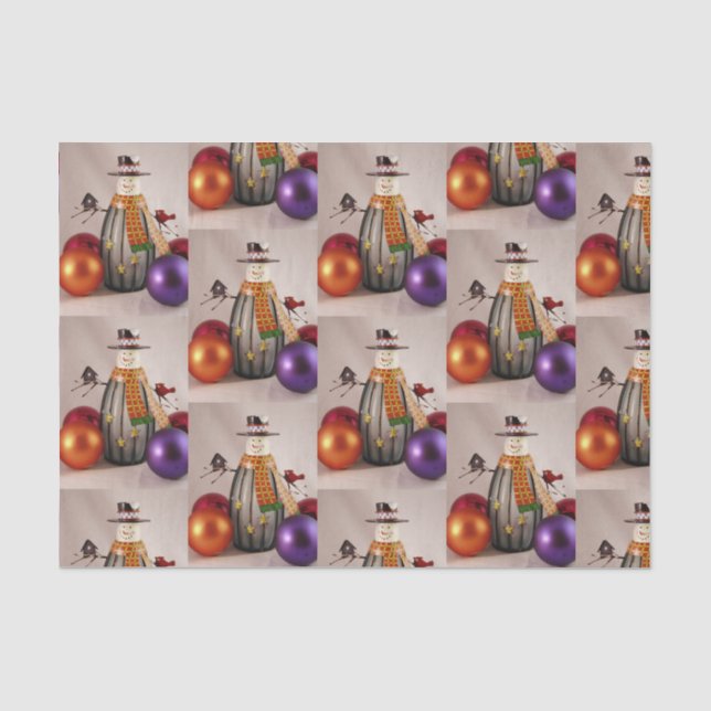 Papier Mousseline TSP - 099 - Snowman - Tissue Paper (Recto)