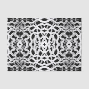 Papier Mousseline Tubulage Blanc Sur Noir