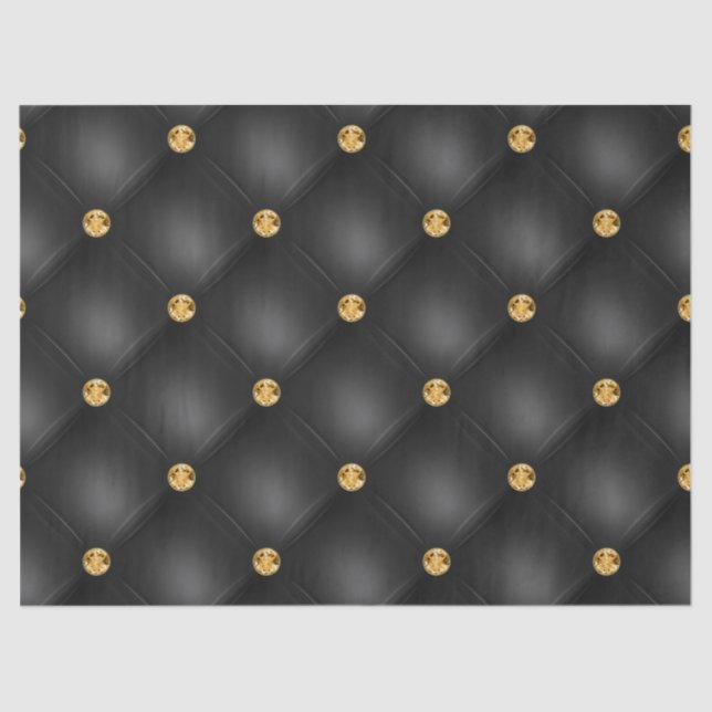 Papier Mousseline Tufé noir et or (Recto)