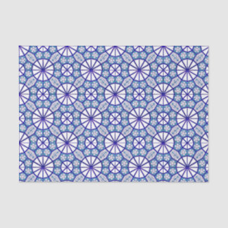 Papier Mousseline Tuile bleue d'Iznik