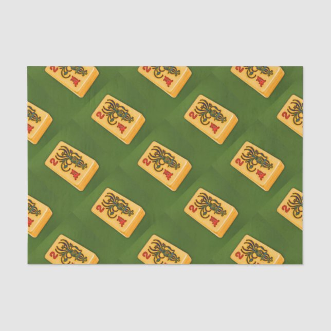 Papier Mousseline Tuile de fleur d'heure-milliampère Jongg (Recto)