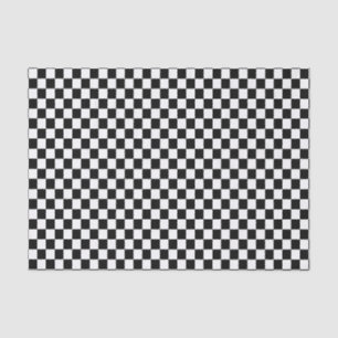 Papier Mousseline tuiles Checkered de noir de couleur d'U-sélection