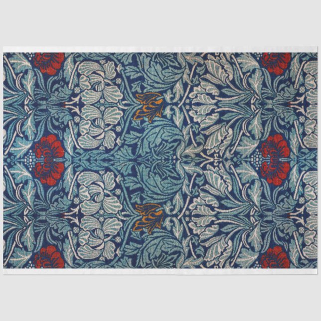 Papier Mousseline Tulip et Rose, William Morris (Recto)