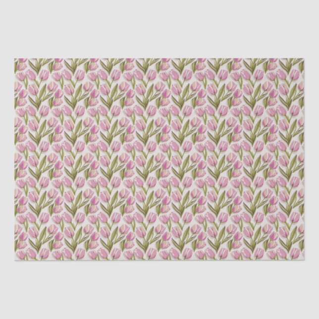 Papier Mousseline Tulipes à l'aquarelle (Recto)