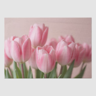 Papier Mousseline tulipes roses