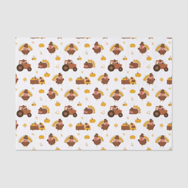 Papier Mousseline Turclés Thanksgiving (Recto)