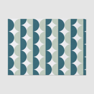Papier Mousseline Turquoise Bleu clair Mid Century moderne Vave