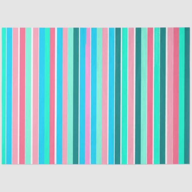 Papier Mousseline Turquoise et rose (Recto)