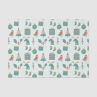 Turquoise moderne Icons de Noël Motif
