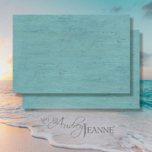 Papier Mousseline Turquoise Turquoise Ocean Blue Beach Bois Découpag