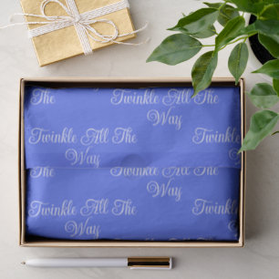 Papier Mousseline Twinkle All The Way Festif Bleu & Blanc Impeccab