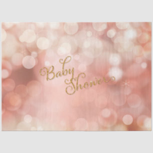Papier Mousseline Twinkle Lights Gold Parties scintillant rose bébé