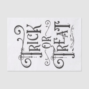 Papier Mousseline Type vintage Halloween de typographie de des