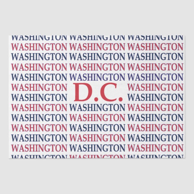 Papier Mousseline Typographie de Washington DC (Recto)