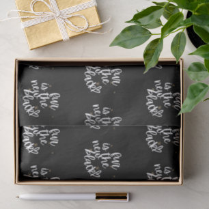 Papier Mousseline Typographie Noir Et Blanc pour Amateurs de Chat et