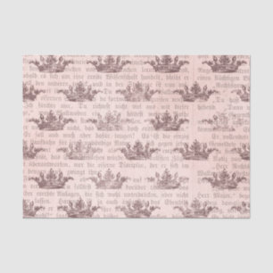 Papier Mousseline Typographie royale vintage