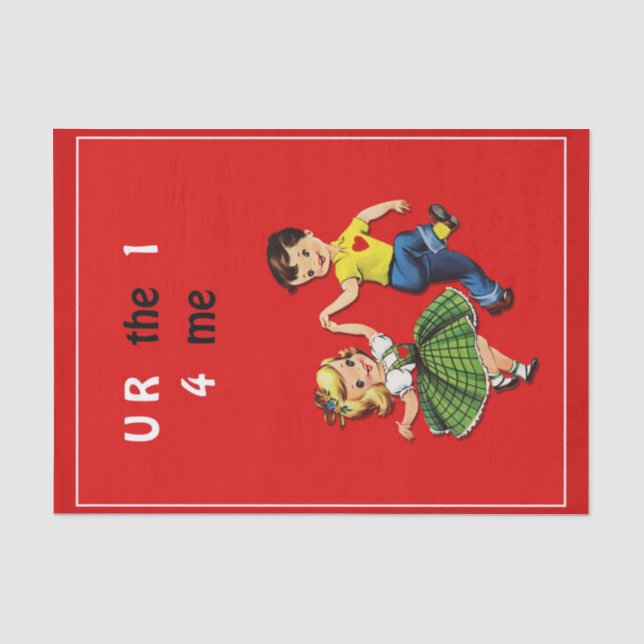 Papier Mousseline U R le 1 4 me Saint Valentin  (Recto)