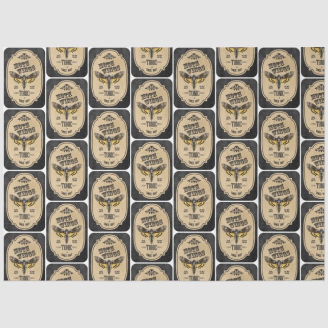 Papier Mousseline Un apothecaire et poteau Étiquette série Design 7 (Recto)