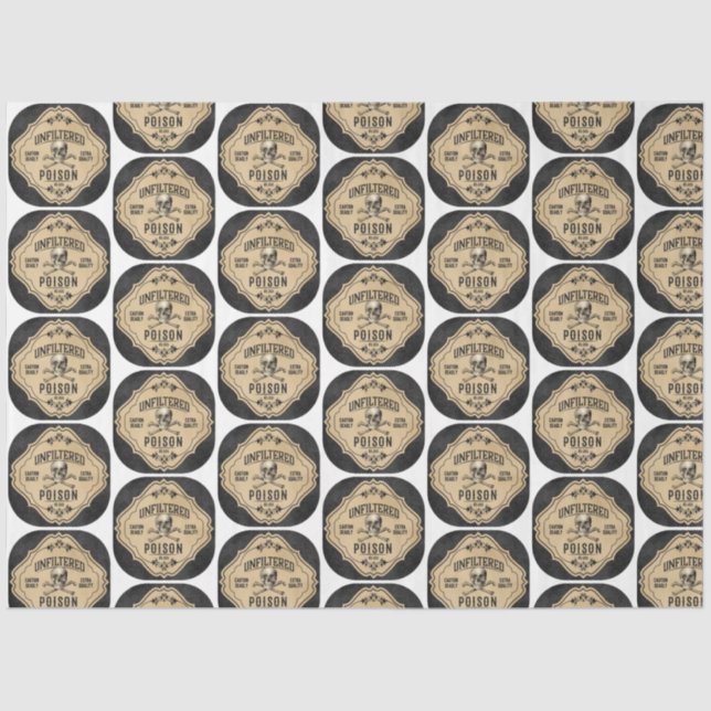 Papier Mousseline Un apothecaire et poteau Étiquette série Design 8 (Recto)