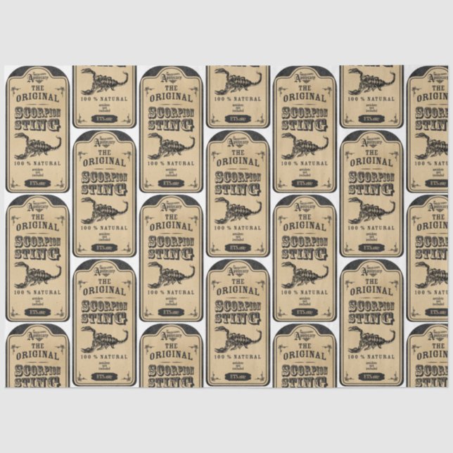 Papier Mousseline Un apothecaire et potion Étiquette série Design 11 (Recto)