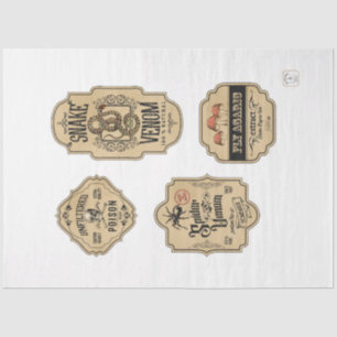Papier Mousseline Un apothecaire et potion Étiquette série Design 18