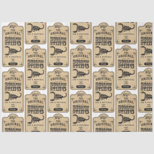 Papier Mousseline Un apothecaire et potion Étiquette série Design 34 (Recto)