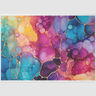 Papier Mousseline Un arc-en-ciel série Encre d'alcool Design 3