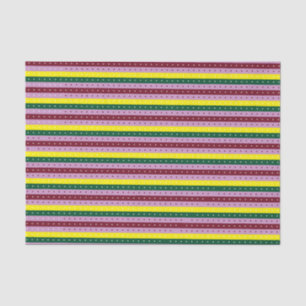Papier Mousseline un arrière - plan rayé multicolore avec points