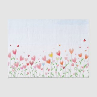 Papier Mousseline Un champ des coeurs