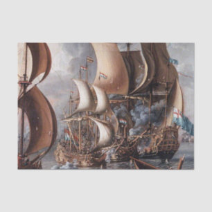 Papier Mousseline « Un combat naval » par Lorenzo a Castro