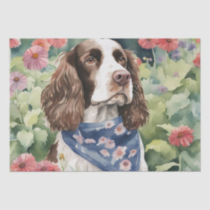 Papier Mousseline : Un Espagnol Springer dans la découpage des fleur